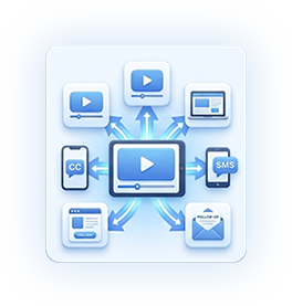 Video marketing content distributed across website YouTube email and social media channels